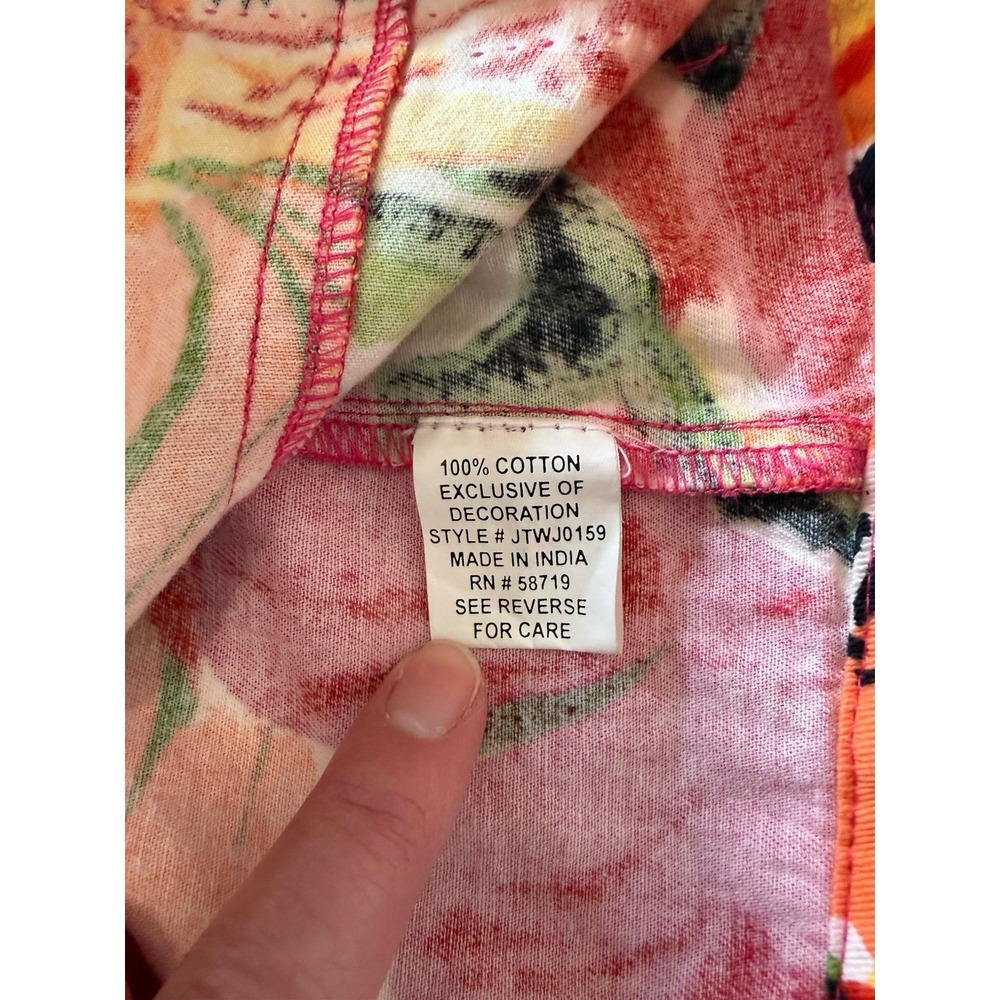 Choices Patchwork Jacket‎ Top Cardigan Floral Tropical Sequin Zebra Button Large - Picture 15 of 16